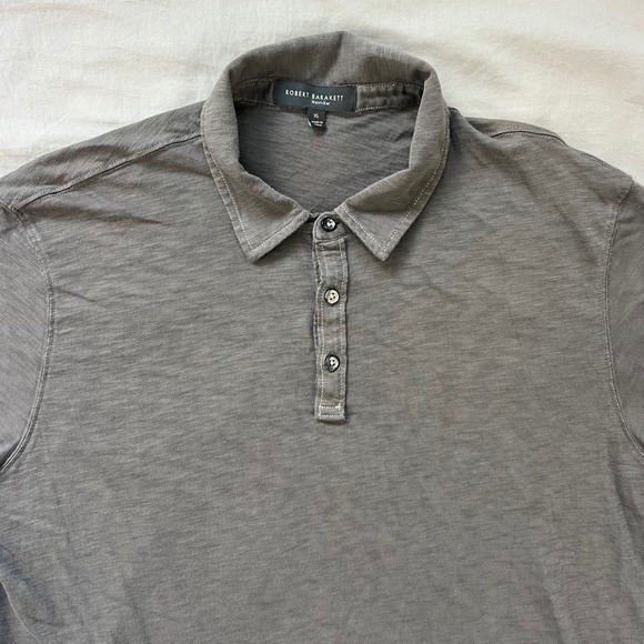 Robert Barakett Other - ROBERT BARAKETT Polo Mens XL Gray Short Sleeve Shirt 100% Cotton Casual 42219